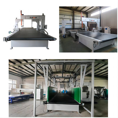 Automatische vertikale 7KW Industrie-Schaum-Schneidemaschine Stehen Sie Melamin-Schaum-Kubik-Rechteckschneidemaschine