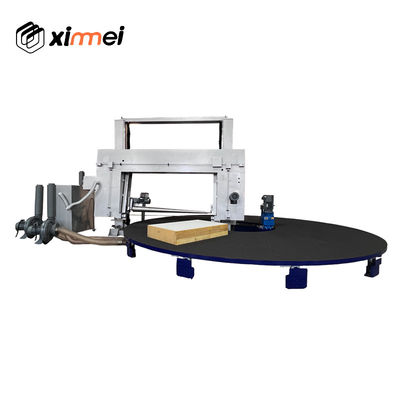 C-618 High-End Rundarbeitstisch Karussell Horizontale Band Messer Schneidemaschine und leise Bedienung PU Schaumstoffblöcke Schneidemaschine mit Anti-Skid Sand Oberfläche Plattform und Luftabsorption