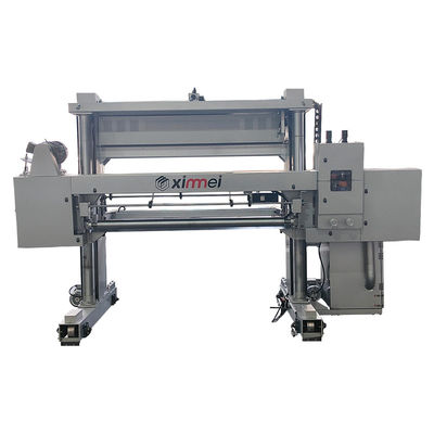 Lange starre Quadratflächen-Schaummaschine zur horizontalen Spaltung mit automatischer Druckwalze und Wickel